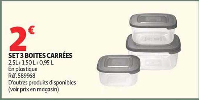 SET 3 BOITES CARRÉES