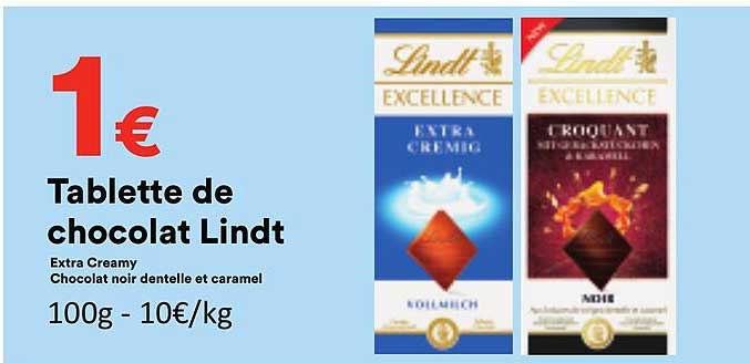 Tablette de chocolat Lindt