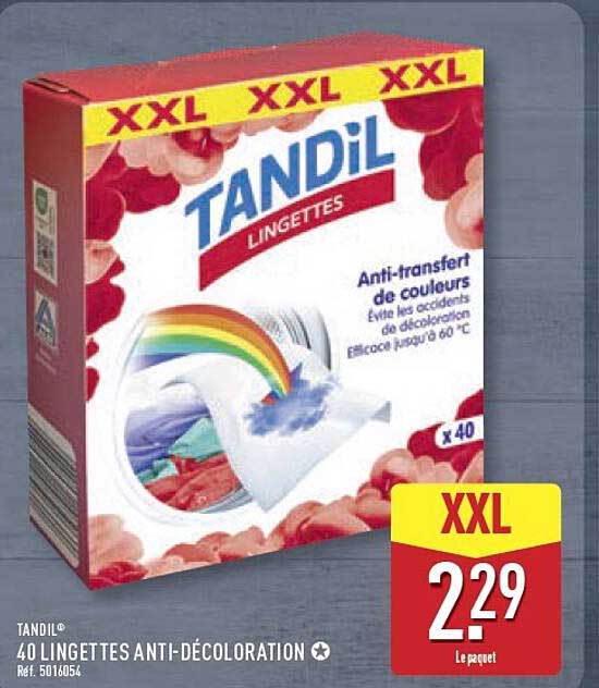 TANDIL 40 lingettes anti-décoloration