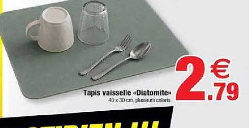 Tapis vaisselle «Diatomite»