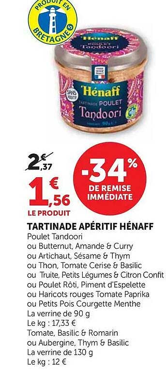 TARTINADE APÉRITIF HÉNAFF