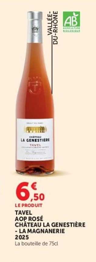 TAVEL AOP ROSÉ CHÂTEAU LA GENESTIÈRE - LA MAGNANERIE 2025