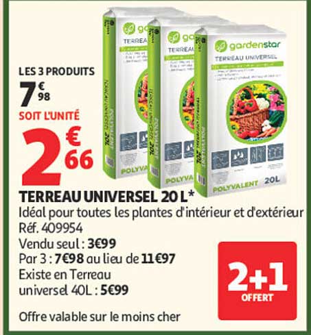 TERREAU UNIVERSEL 20L*
