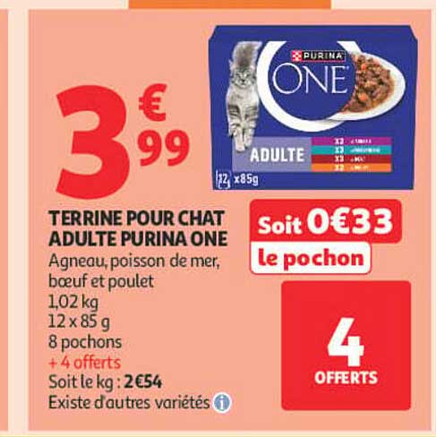TERRINE POUR CHAT ADULTE PURINA ONE