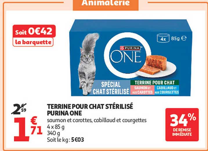 TERRINE POUR CHAT STÉRILISÉ PURINA ONE
