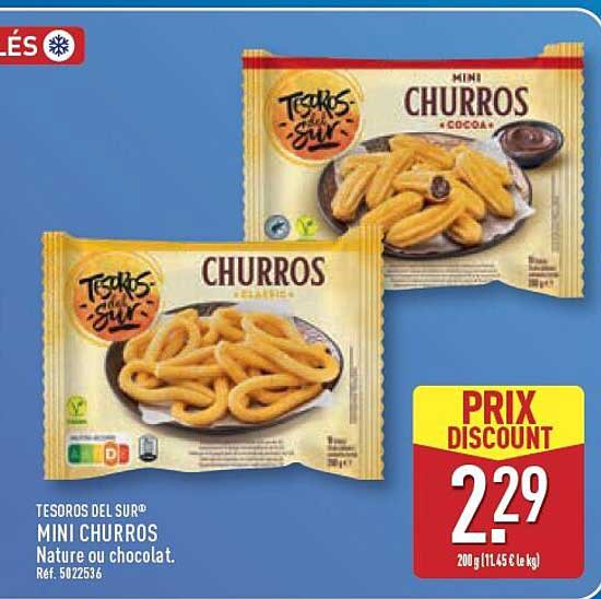 TESOROS DEL SUR® MINI CHURROS Nature ou chocolat.