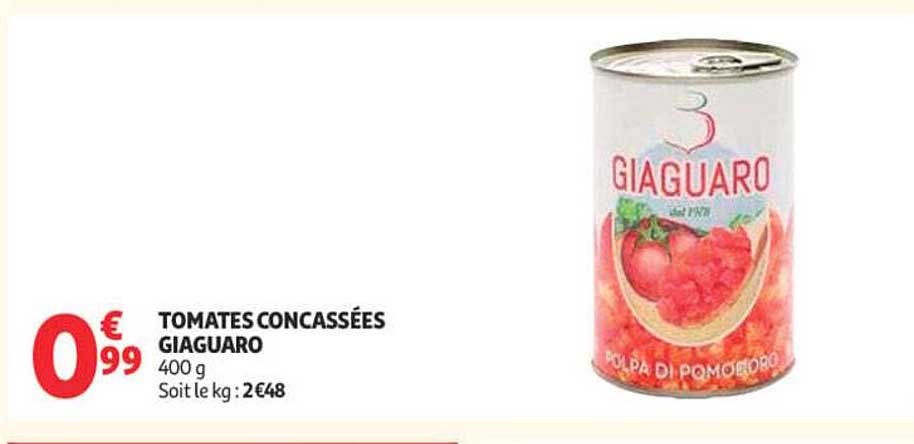 TOMATES CONCASSÉES GIAGUARO 400 g