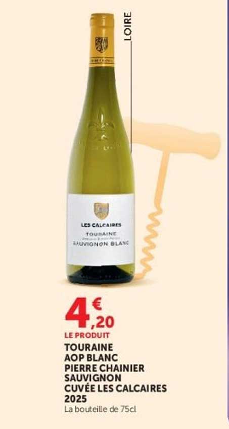 TOURAINE AOP BLANC PIERRE CHAINIER SAUVIGNON CUVÉE LES CALCAIRES 2025