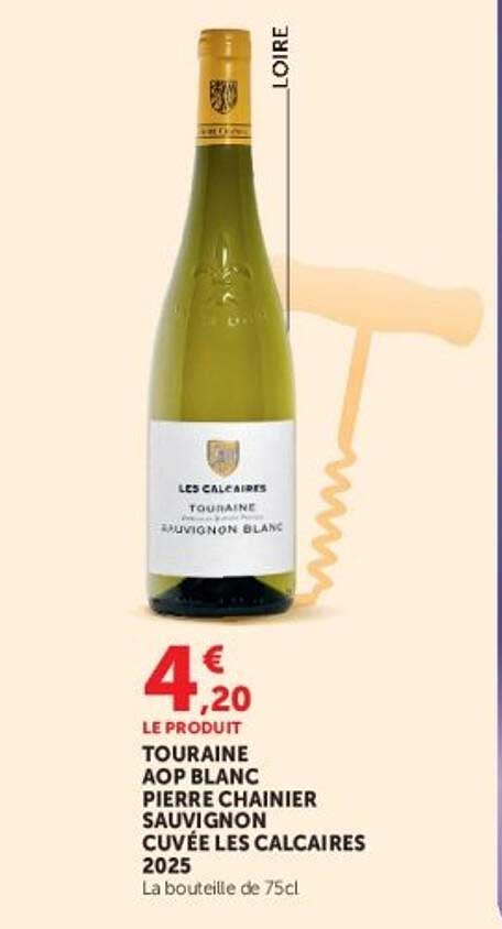 TOURAINE AOP BLANC PIERRE CHAINIER SAUVIGNON CUVÉE LES CALCAIRES 2025