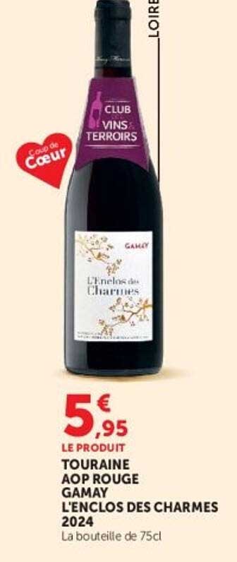 TOURAINE AOP ROUGE GAMAY L'ENCLOS DES CHARMES 2024