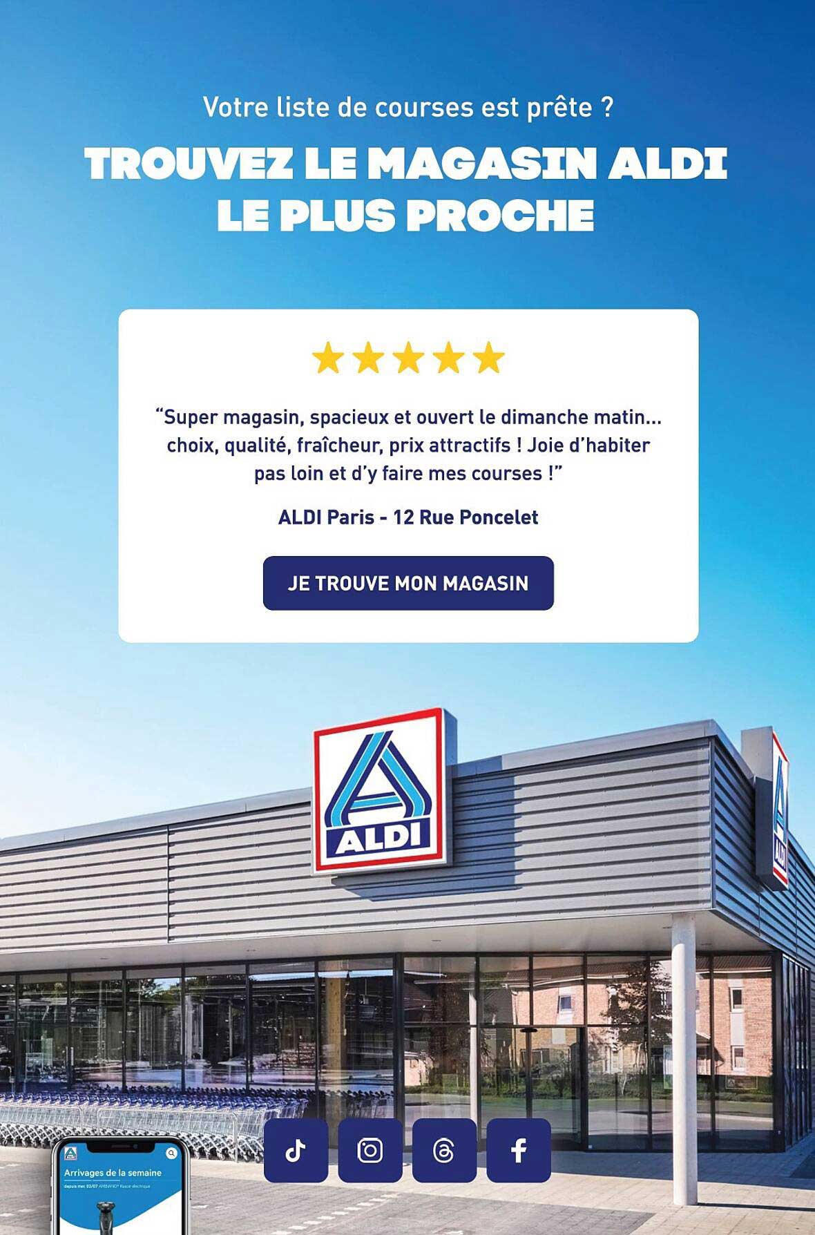 TROUVEZ LE MAGASIN ALDI LE PLUS PROCHE