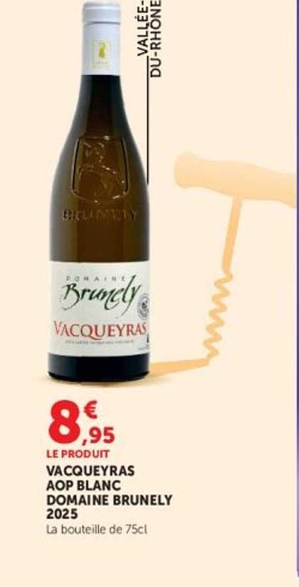 VACQUEYRAS AOP BLANC DOMAINE BRUNELY 2025