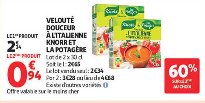 VELOUTÉ DOUCEUR À L'ITALIENNE KNORR ET LA POTAGÈRE