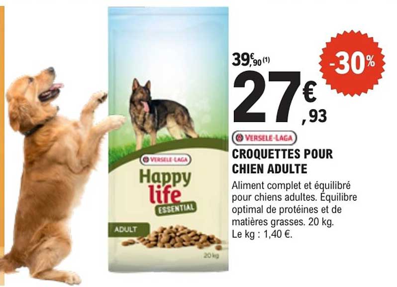 VERSELE-LAGA CROQUETTES POUR CHIEN ADULTE