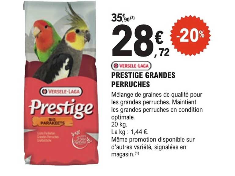 VERSELE-LAGA PRESTIGE GRANDES PERRUCHES