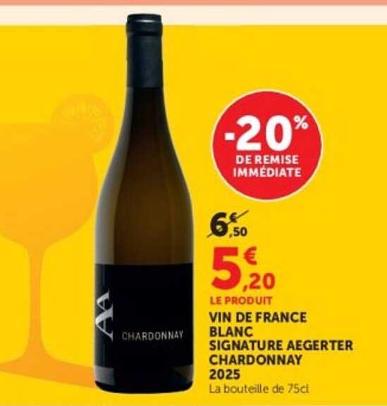 VIN DE FRANCE BLANC SIGNATURE AEGTERER CHARDONNAY 2025