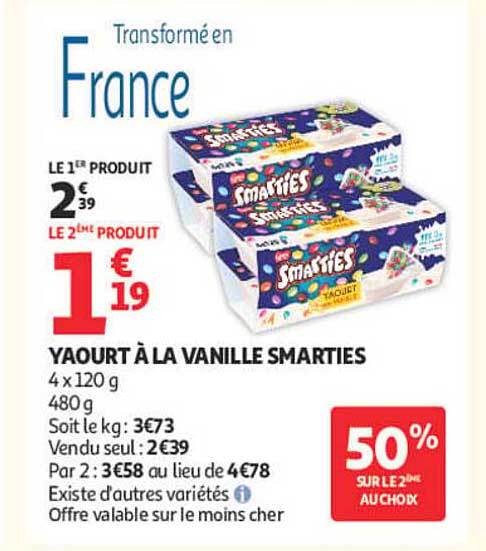 YAOURT À LA VANILLE SMARTIES
