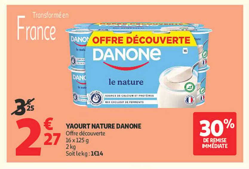 YAOURT NATURE DANONE