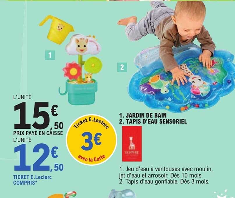 1. JARDIN DE BAIN 2. TAPIS D’EAU SENSORIEL