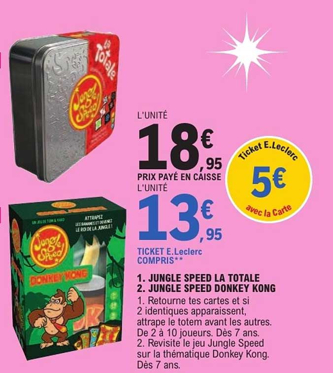 1. JUNGLE SPEED LA TOTALE 2. JUNGLE SPEED DONKEY KONG