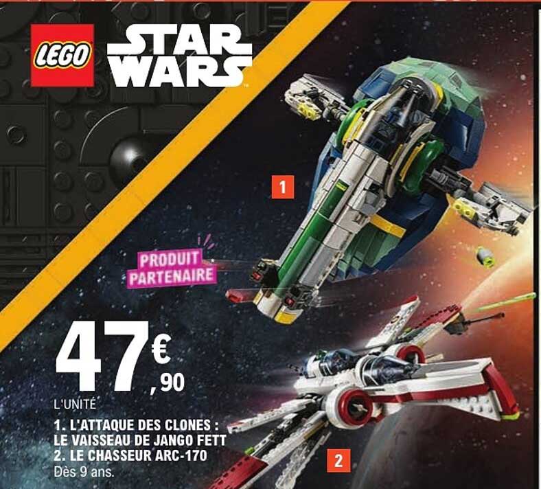 1. L'ATTAQUE DES CLONES : LE VAISSEAU DE JANGO FETT 2. LE CHASSEUR ARC-170