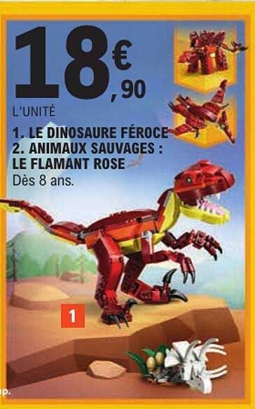 1. LE DINOSAURE FÉROCE 2. ANIMAUX SAUVAGES : LE FLAMANT ROSE Dès 8 ans.