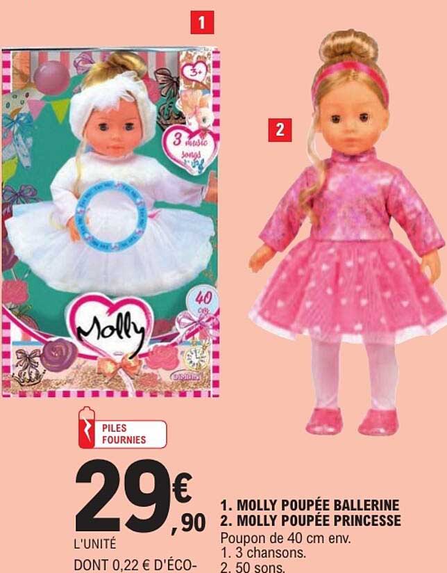 1. MOLLY POUPÉE BALLERINE
2. MOLLY POUPÉE PRINCESSE