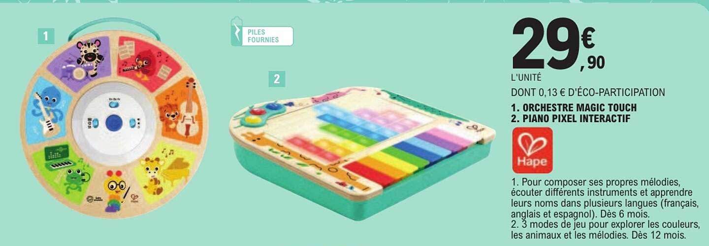 1. ORCHESTRE MAGIC TOUCH 2. PIANO PIXEL INTERACTIF