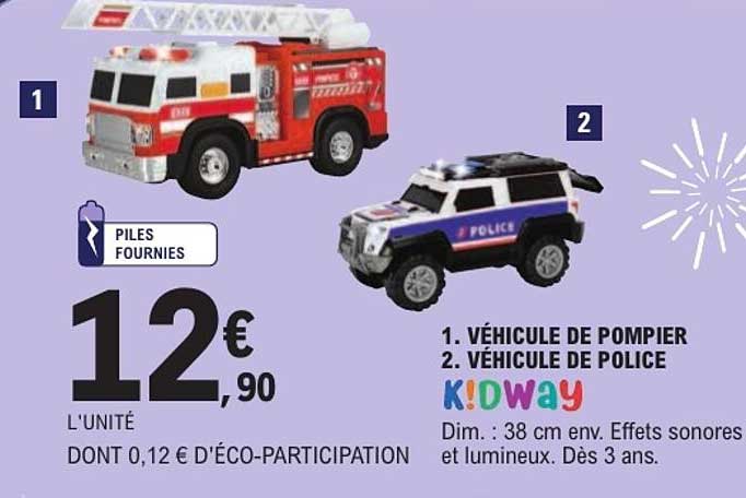 1. VÉHICULE DE POMPIER 2. VÉHICULE DE POLICE