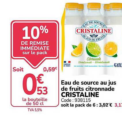 10% DE REMISE IMMEDIATE sur le pack