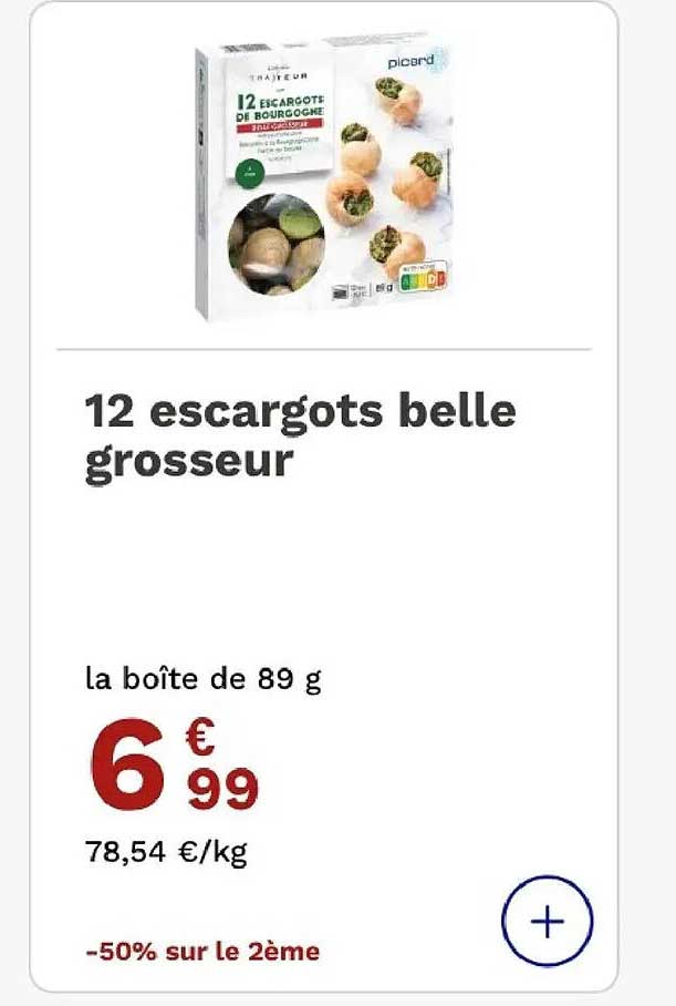 12 escargots belle grosseur