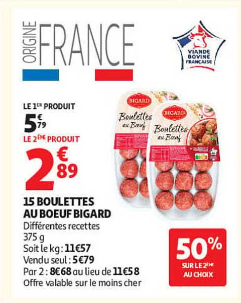 15 BOULETTES AU BOEUF BIGARD