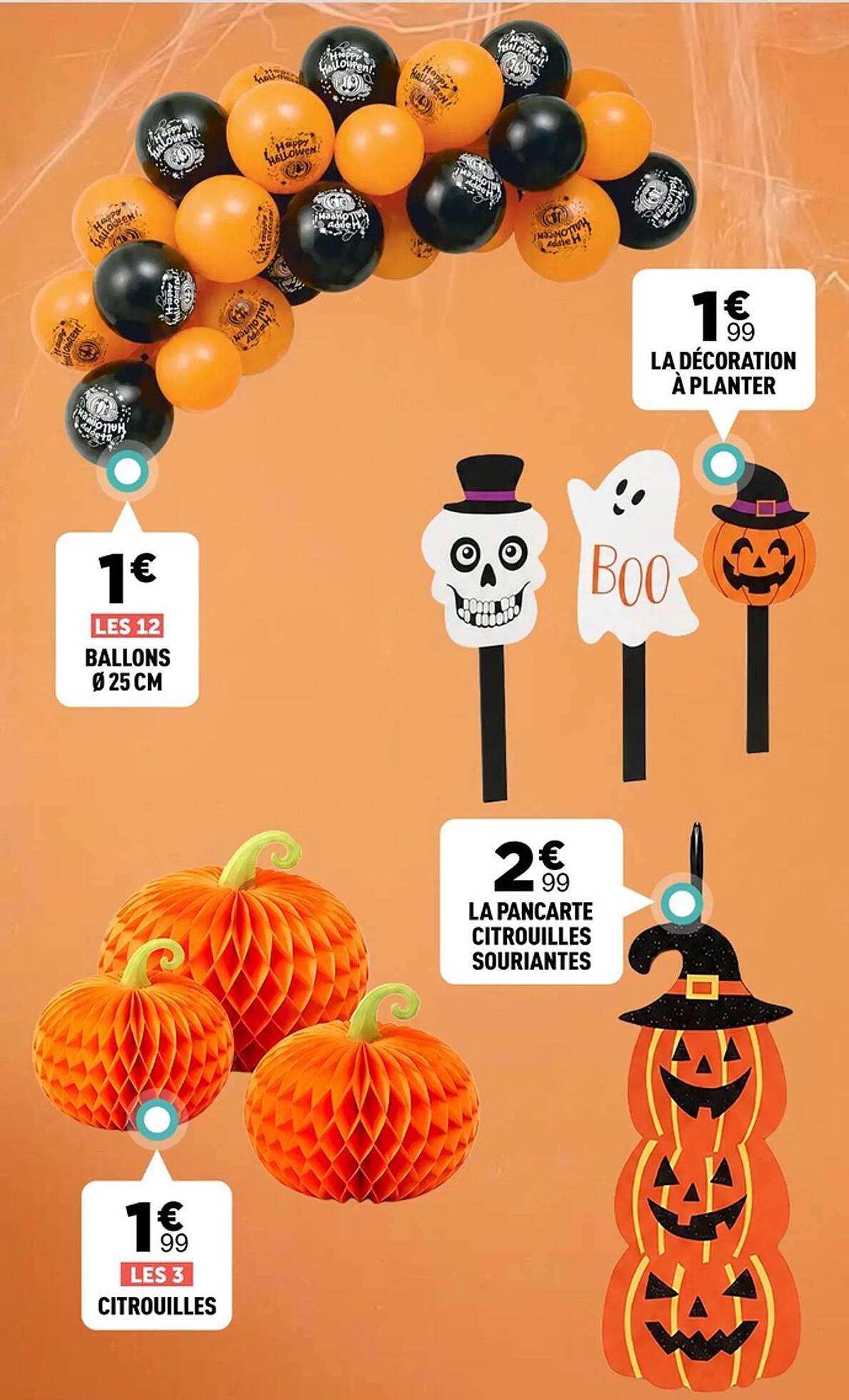 1€ LES 12 BALLONS Ø 25 CM