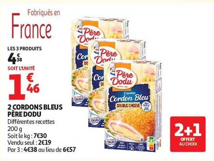 2 CORDONS BLEUS PÈRE DODU
