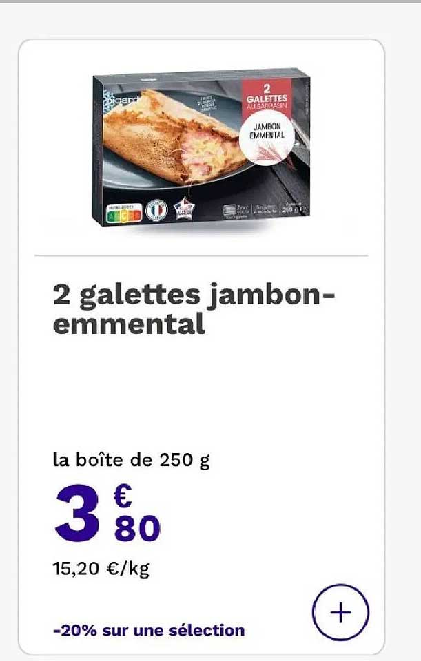 2 galettes jambon-emmental
