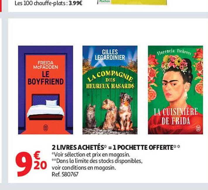 2 LIVRES ACHETÉS = 1 POCHETTE OFFERTE