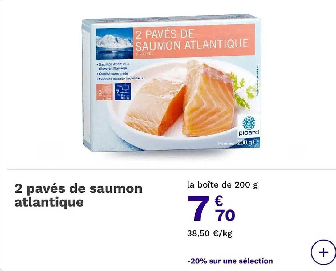2 pavés de saumon atlantique