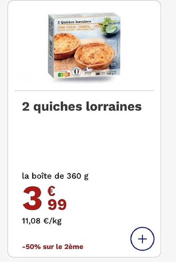 2 quiches lorraines