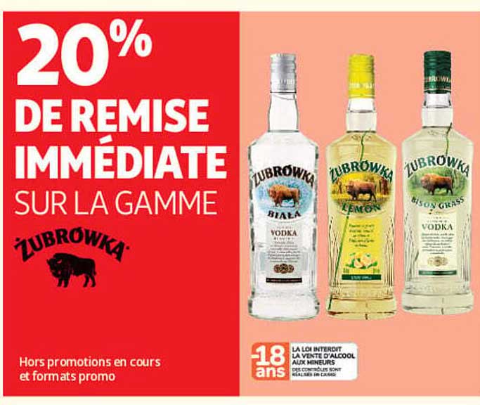 20% DE REMISE IMMÉDIATE SUR LA GAMME ŻUBRÓWKA