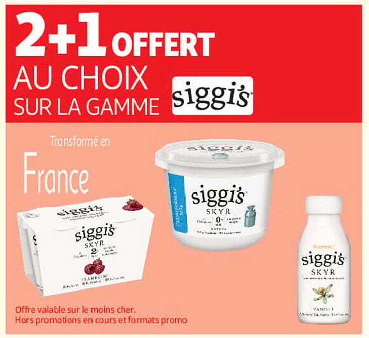 2+1 OFFERT AU CHOIX SUR LA GAMME siggi’s