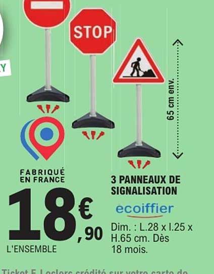 3 PANNEAUX DE SIGNALISATION ecoiffier
