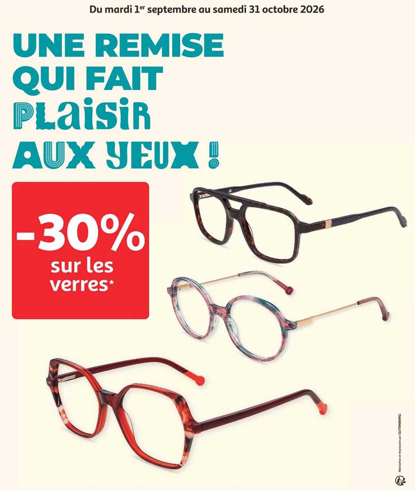 -30% sur les verres*