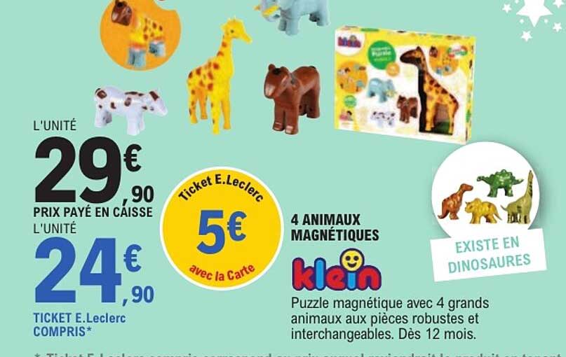 4 ANIMAUX MAGNÉTIQUES