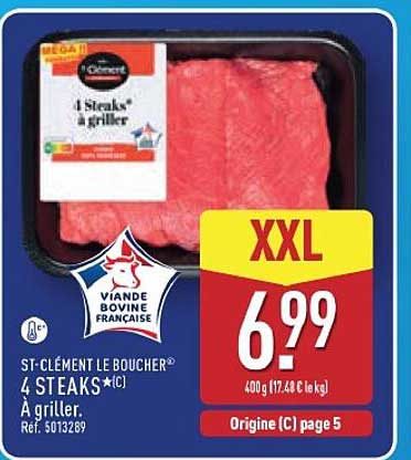 4 Steaks* à griller