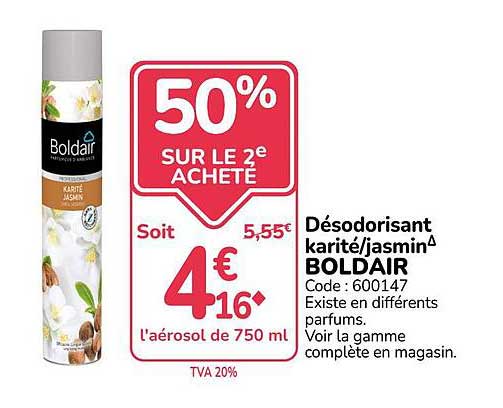 50% SUR LE 2e ACHETÉ