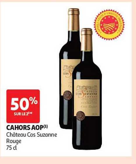 50% SUR LE 2ÈME CAHORS AOP Château Cos Suzanne Rouge 75 cl