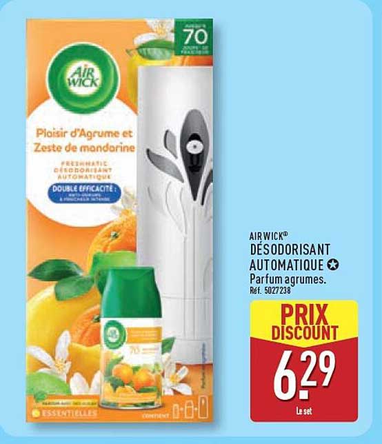 AIR WICK DÉSODORISANT AUTOMATIQUE Parfum agrumes.