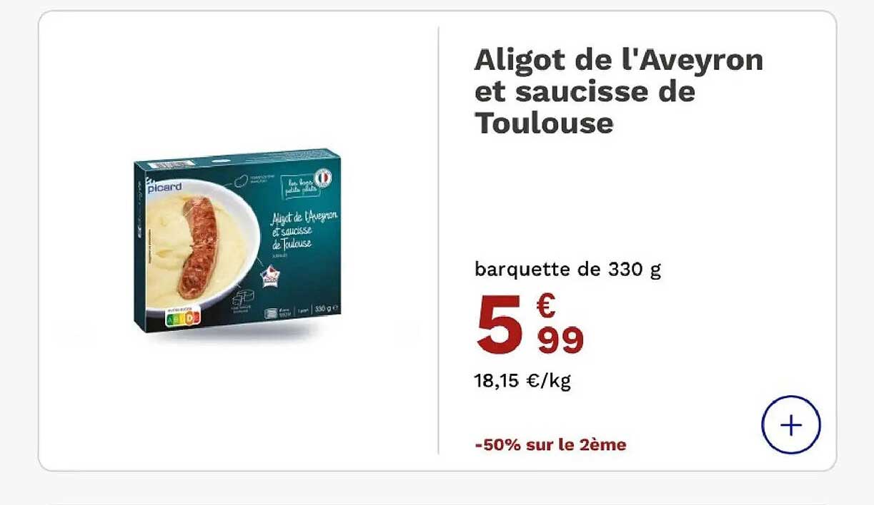 Aligot de l'Aveyron et saucisse de Toulouse