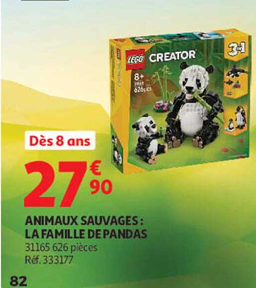 ANIMAUX SAUVAGES : LA FAMILLE DE PANDAS
