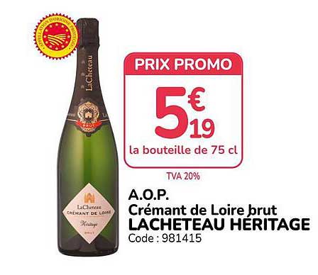 A.O.P. Crémant de Loire brut LACHETEAU HÉRITAGE